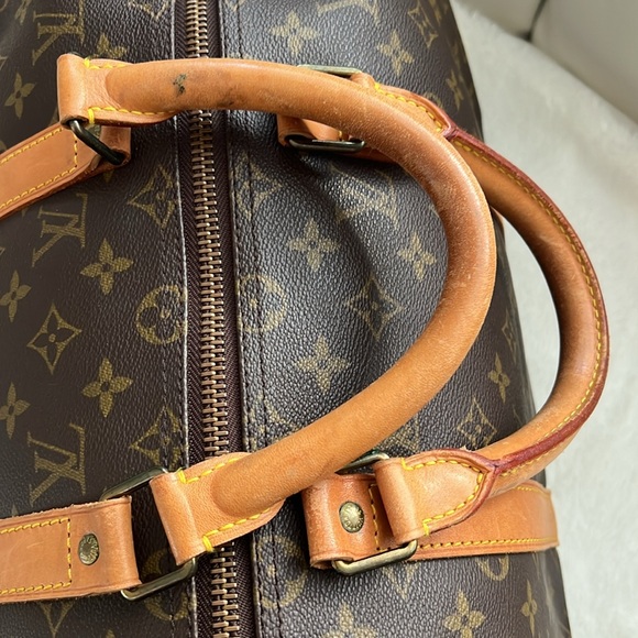 Louis Vuitton 50 Keepall Monogram Canvas Tote Travel Duffle Bag with name tag - Picture 6 of 15